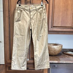Kut from the Kloth Metallic Gold Straight-Leg Chinos